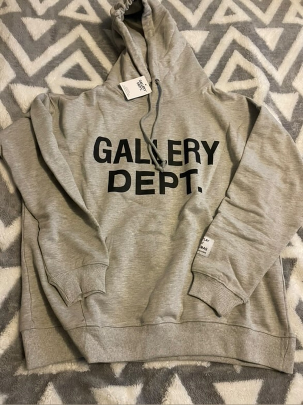Gallery Dept Gray Crewneck Logo Hoodie